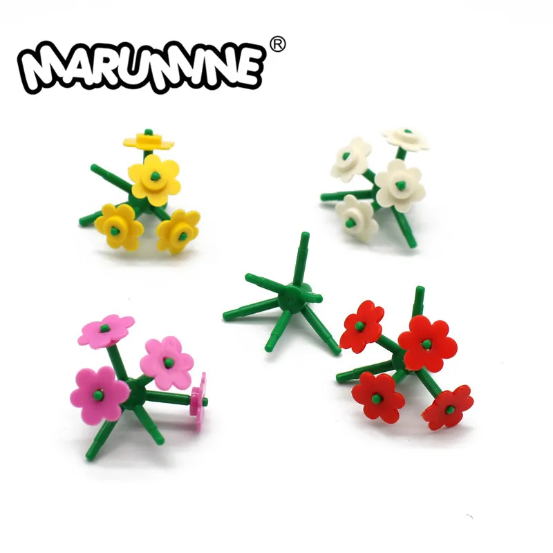 

MARUMINE 19119 Plant Flower Stem With Bar And 6 Stems DIY Bricks Parts Kit MOC Building Blocks Classic Learning Toy for Children