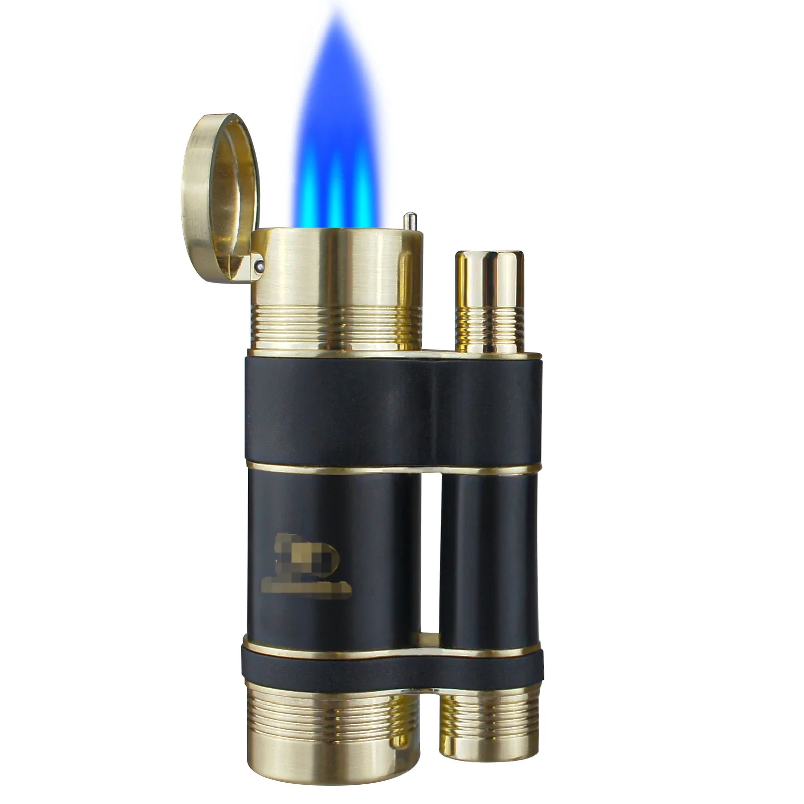 

Metal Cigar Lighter Tobacco Lighter 3 Torch Jet Flame Refillable with Punch Tool for MEN Gift Box Smoking Accessories