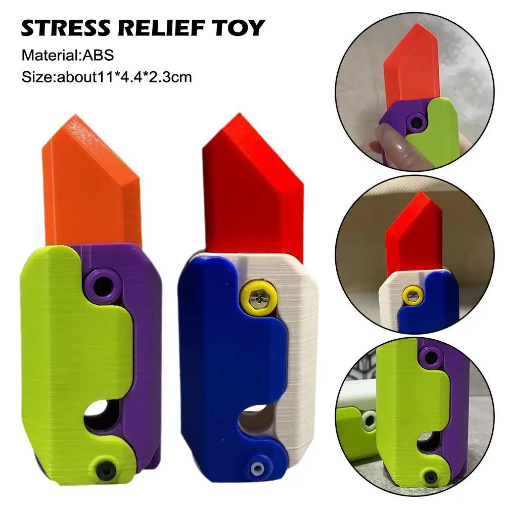 3D Gravity Knife Carrot Knife Decompression Push Card Small Toy Stress Relife Toy 3D Printing Gravity Knife Carrot Knife
3D Gravity Knife Carrot Knife Decompression Push Card Small Toy Stress Relife Toy 3D Printing Gravity Knife Carrot Knife