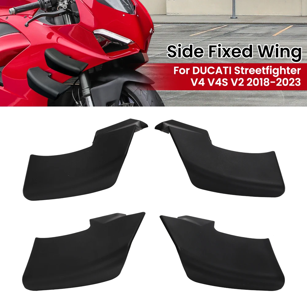 

Motorcycle Upper Lower Winglet Aerodynamic Wing Kit Spoilers For DUCATI Streetfighter V4 V4S V2 V4SP Spoiler Fixed Winglets Wing