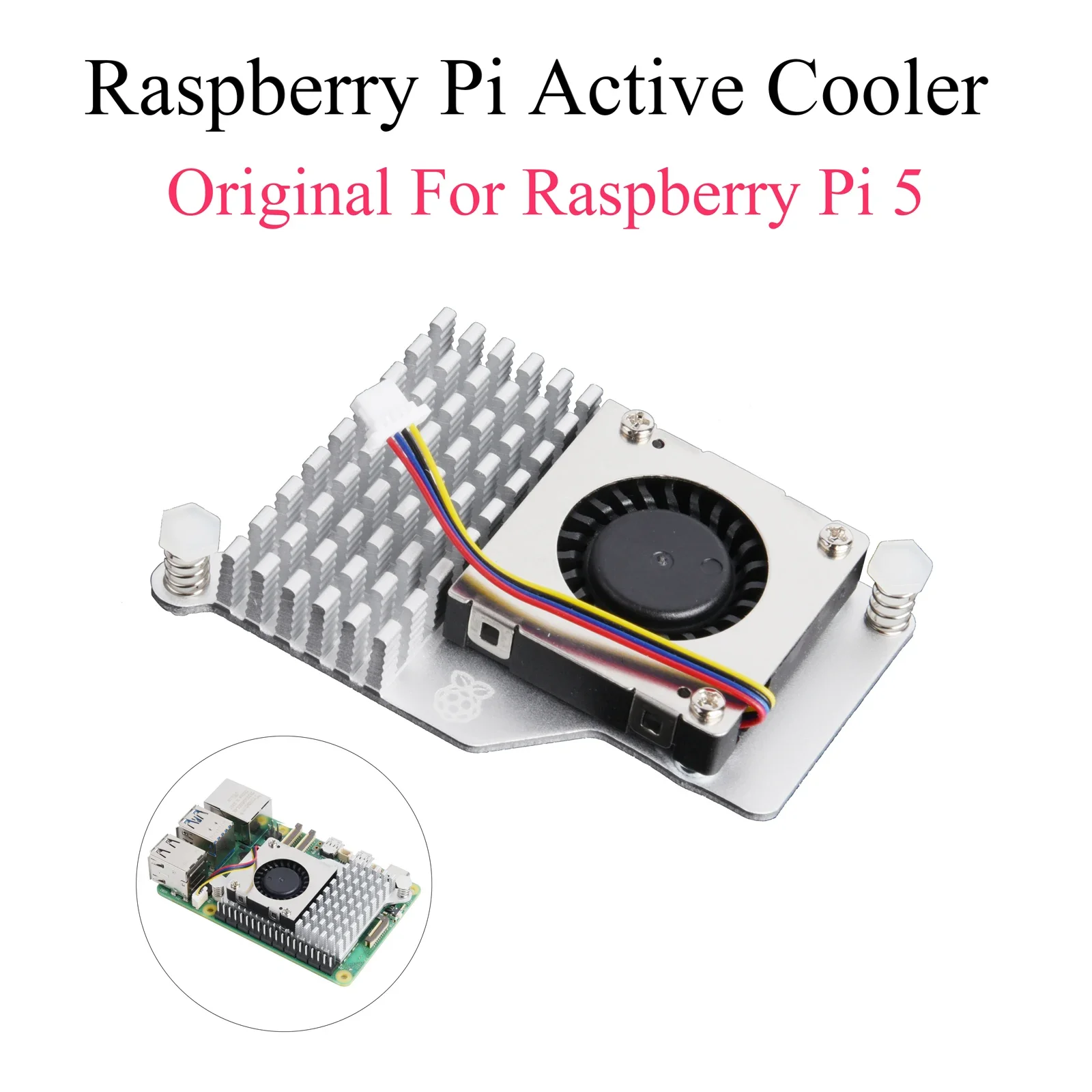 Official Raspberry Pi Active Cooler Fan Anodized Aluminum Heatsink Silver DC 5V Support PWM Speed Control For Raspberry Pi 5
Official Raspberry Pi Active Cooler Fan Anodized Aluminum Heatsink Silver DC 5V Support PWM Speed Control For Raspberry Pi 5