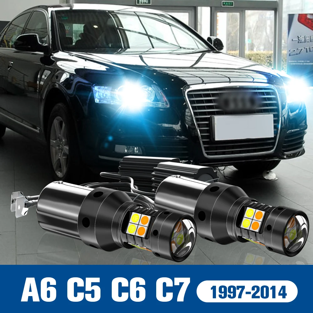2pcs LED Dual Mode Turn Signal+Daytime Running Light DRL Accessories Canbus For Audi A6 C5 C6 C7 1997-2014 2005 2006 2009 2010
2pcs LED Dual Mode Turn Signal+Daytime Running Light DRL Accessories Canbus For Audi A6 C5 C6 C7 1997-2014 2005 2006 2009 2010