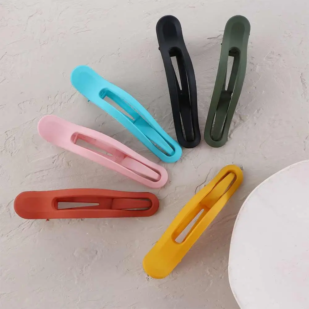 

Simple Wild Girls Candy Color Matte Seamless Face Wash Hairpin Plastic Duckbill Clip Hair Claw