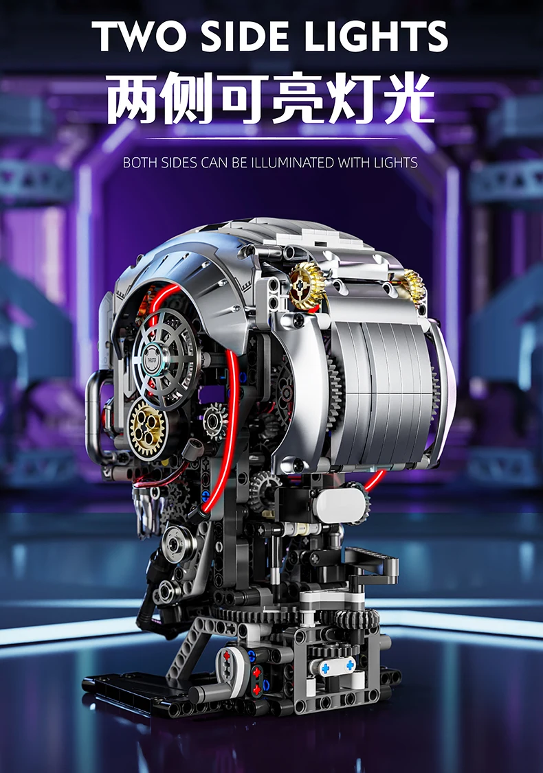 Creative IDEAS The trend funny skull building blocks creative lighting assembly scary decoration toys difficult gifts for boys Creative IDEAS The trend funny skull building blocks creative lighting assembly scary decoration toys difficult gifts for boys