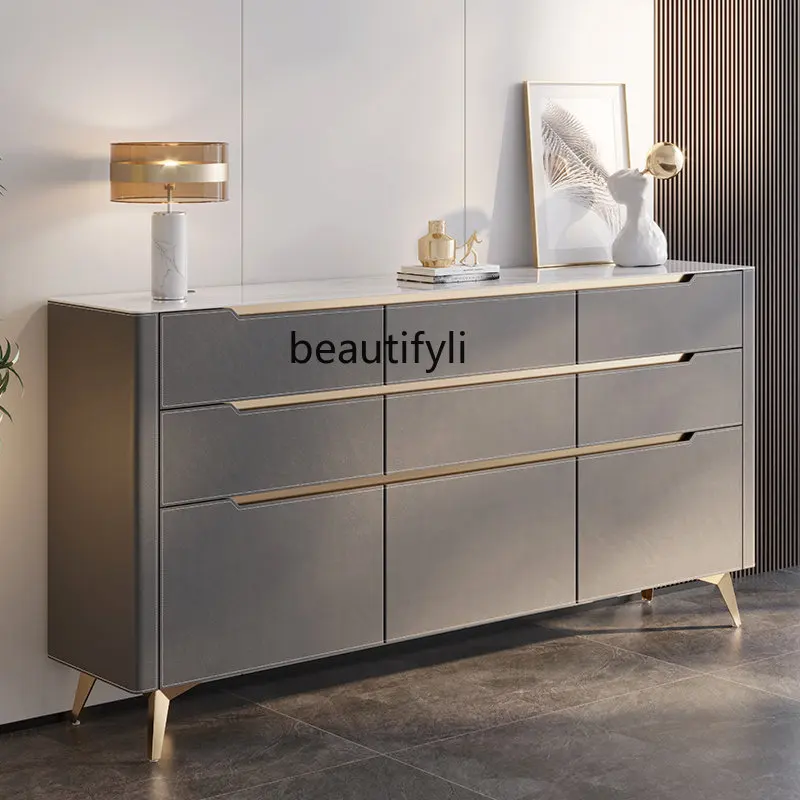zq Saddle Leather Stone Plate Sideboard Cabinet Living Room Home Entrance Cabinet Tea Cabinet Bedroom Storage Cabinet Locker
zq Saddle Leather Stone Plate Sideboard Cabinet Living Room Home Entrance Cabinet Tea Cabinet Bedroom Storage Cabinet Locker