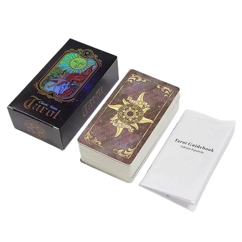 Tarot 78pcs Spanish Version Oracle Cards Decks Gift Tarot Deck Cards Future Fate Indicator Forecasting Cards Table Games
Tarot 78pcs Spanish Version Oracle Cards Decks Gift Tarot Deck Cards Future Fate Indicator Forecasting Cards Table Games