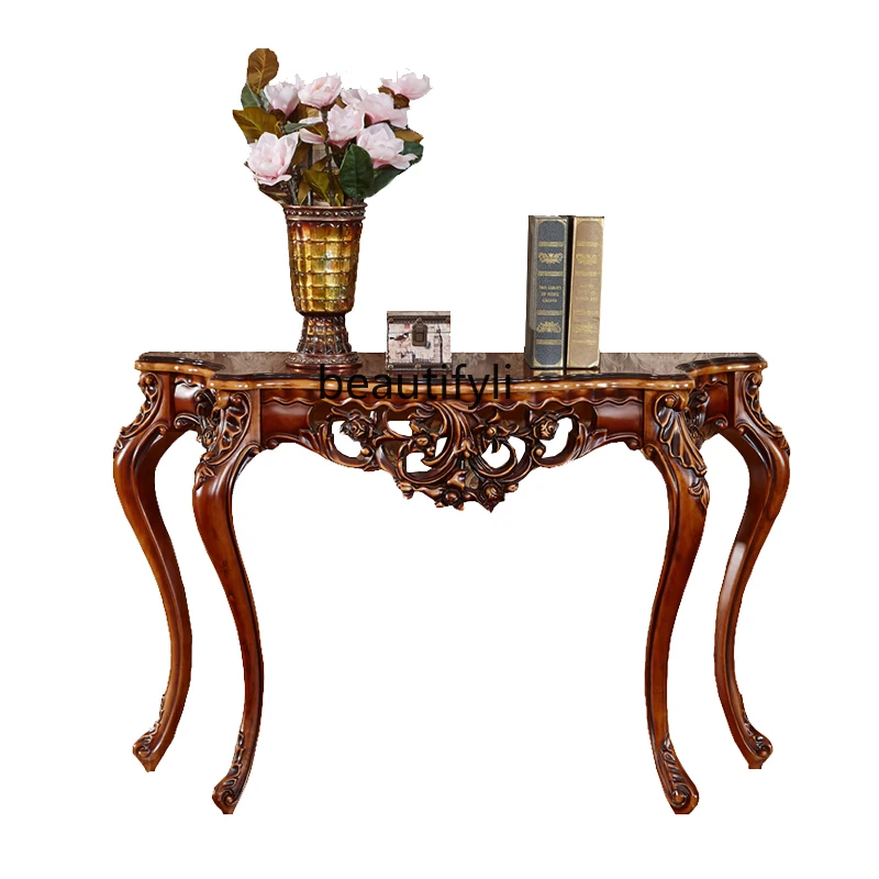 European and American Style Console Tables Console Classical Wood Carved French Side Table Half round Table Entrance Cabinet
European and American Style Console Tables Console Classical Wood Carved French Side Table Half round Table Entrance Cabinet