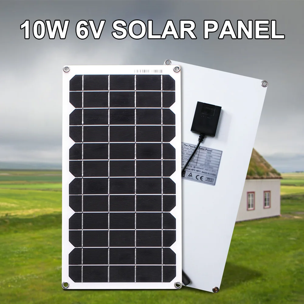 10w 6v solar generator charger mini semi flexible diy solar panel with battery clips
10w 6v solar generator charger mini semi flexible diy solar panel with battery clips
