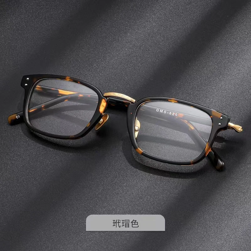 

47mm Men Women Square Eye PC Glasses Frames Unisex Optical Glasses PC Eyeglasses Men Computer Clear Len Eyewears GMS-820