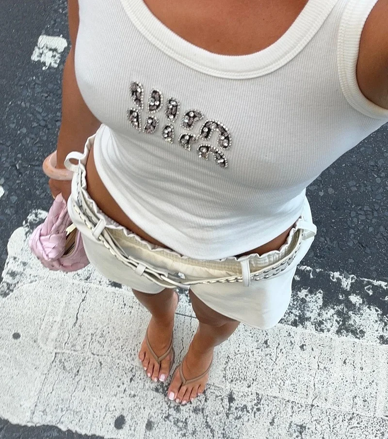 Y2K Sling Letter Hot Diamond Casual Street High Street Sexy Women's Top Cutting Top Tank Top Fashion Personality
Y2K Sling Letter Hot Diamond Casual Street High Street Sexy Women's Top Cutting Top Tank Top Fashion Personality