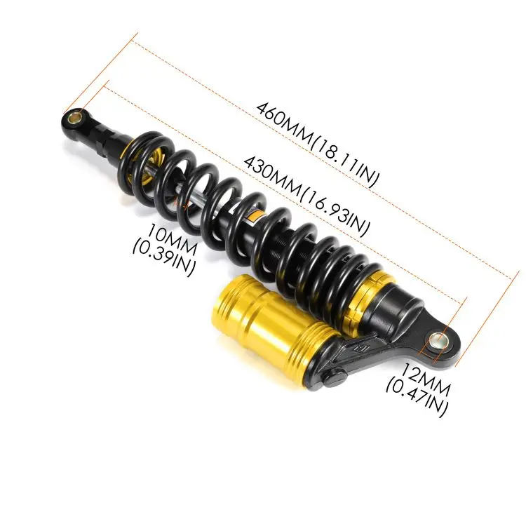 Spring 10mm 430MM 17" Rear Suspension Air Shock Absorber For Motorcycle ATV Quad Scooter Bumper Spring Protective
Spring 10mm 430MM 17" Rear Suspension Air Shock Absorber For Motorcycle ATV Quad Scooter Bumper Spring Protective
