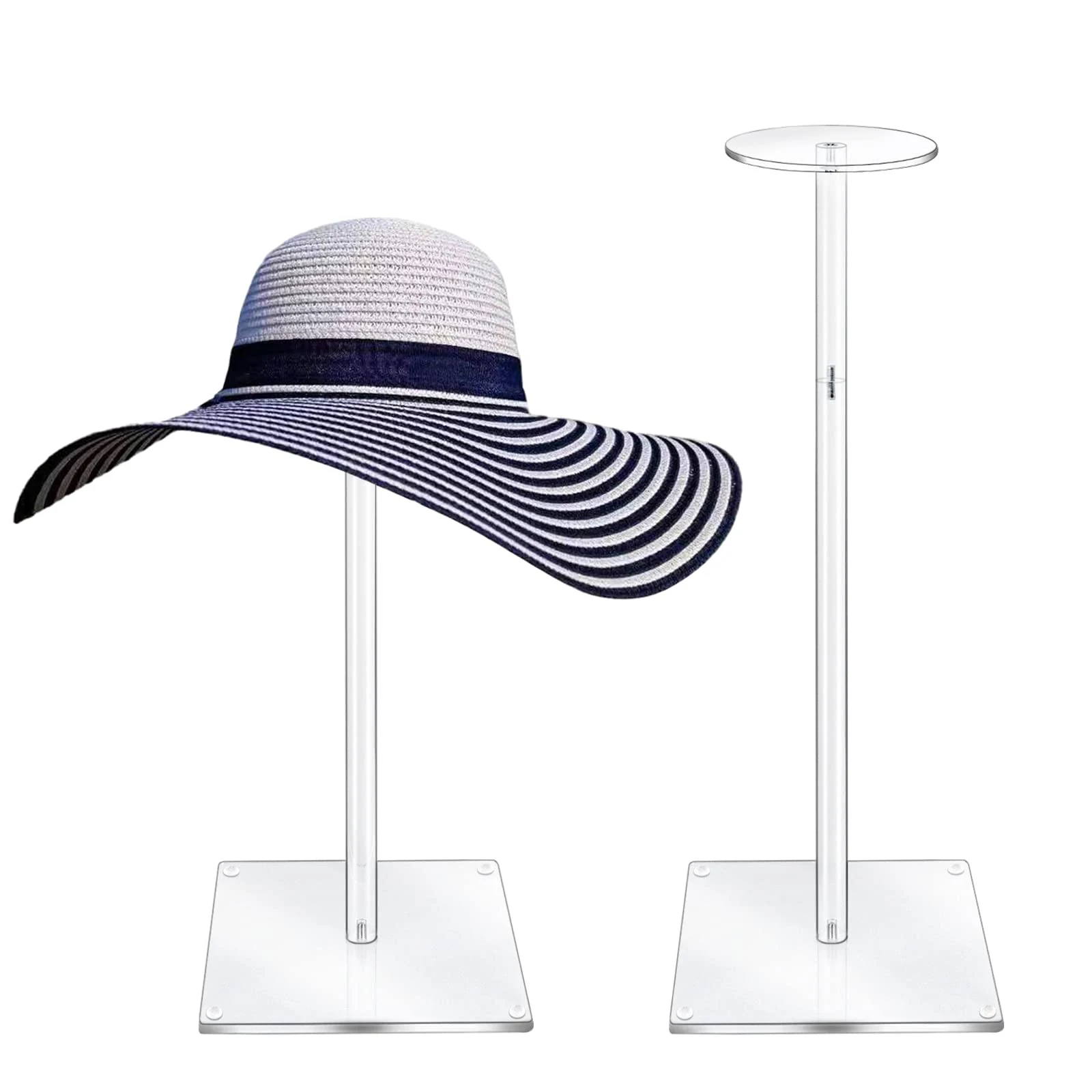 2 Pack Acrylic Hat Stand&Wig Display Rack,Clear Hat Display Stands Adjustable Height Hat Holder for Display Jewelry Watch Helmet
2 Pack Acrylic Hat Stand&Wig Display Rack,Clear Hat Display Stands Adjustable Height Hat Holder for Display Jewelry Watch Helmet