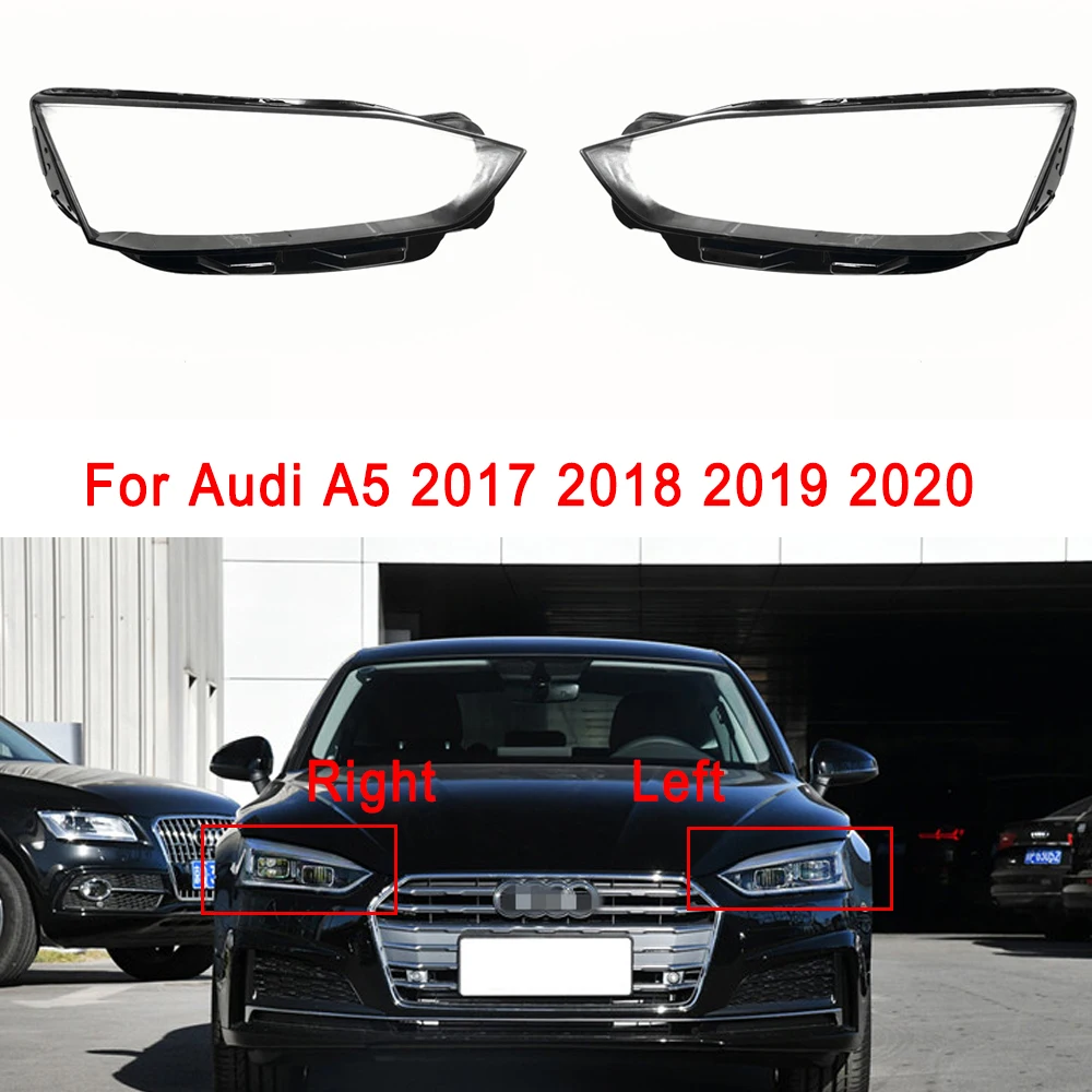 

Для Audi A5 2017 2018 2019 2020 крышка передней фары автомобиля, прозрачная лампа, затеняющая крышка, объектив из оргстекла, оригинальные линзы