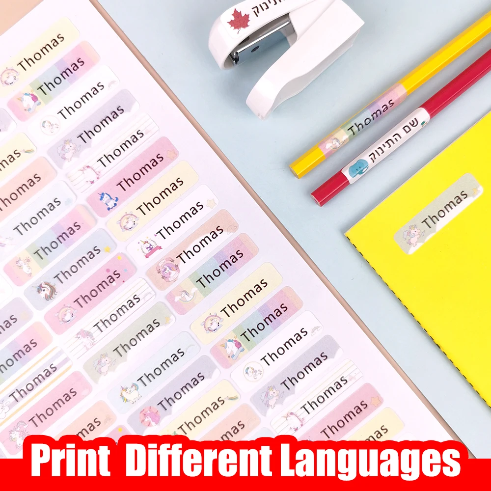80stickers 46*12mm Multi Style Name Sticker Custom Waterproof Personalized Stationery Tag Personal Scrapbook For School Supplies
80stickers 46*12mm Multi Style Name Sticker Custom Waterproof Personalized Stationery Tag Personal Scrapbook For School Supplies