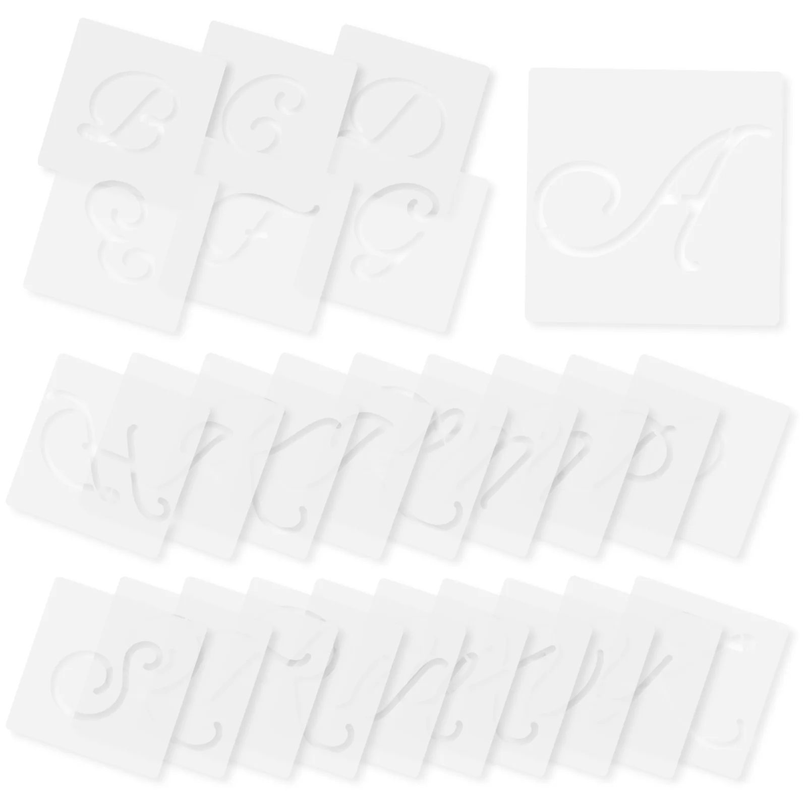 26 Sheets Letter Cutout Template Washable Spray Stencils Paint Household Reusable Printing Daily Multifunction Delicate
26 Sheets Letter Cutout Template Washable Spray Stencils Paint Household Reusable Printing Daily Multifunction Delicate