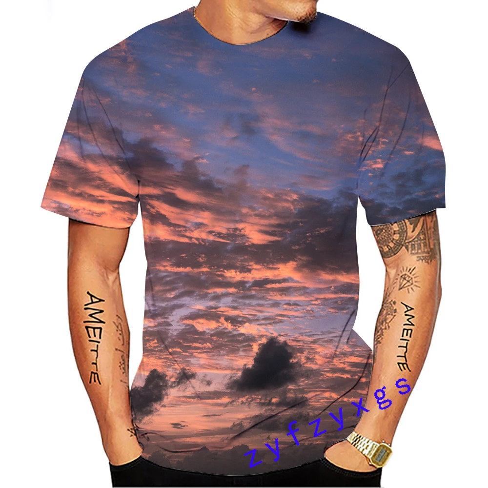 New Summer Tide Cloudy Sky Picture Men T-Shirts Casual 3D Print Tees Hip Hop Personality Round Neck Short Sleeve Tops
New Summer Tide Cloudy Sky Picture Men T-Shirts Casual 3D Print Tees Hip Hop Personality Round Neck Short Sleeve Tops