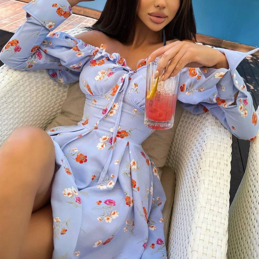 Winter Cottagecore Dress 2023 Off Shoulder Strapless A-Line Print Dresses Autumn Long Sleeves Bohemian Style Pink Green Sundress
Winter Cottagecore Dress 2023 Off Shoulder Strapless A-Line Print Dresses Autumn Long Sleeves Bohemian Style Pink Green Sundress
