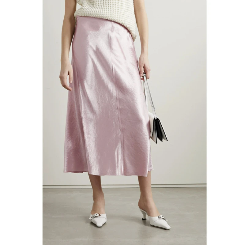 Women Comfortable Stitching Pleated Wrinkled Forged Face Acetate Mid-length A-line Skirt 2023 Spring and Summer New Style
Women Comfortable Stitching Pleated Wrinkled Forged Face Acetate Mid-length A-line Skirt 2023 Spring and Summer New Style