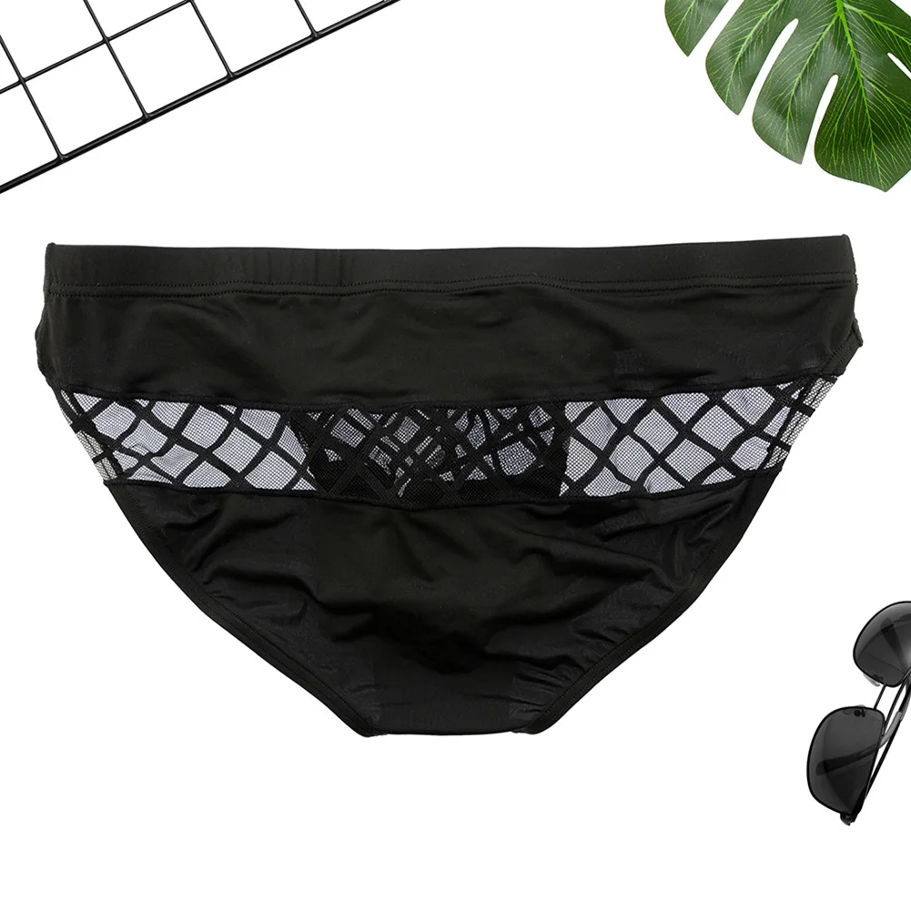 

Men’s Extremely Sexy Bikini Briefs Ultra Thin Sheer See Through Underpants Low-rise Breathable Panties Solid Color Swimwear