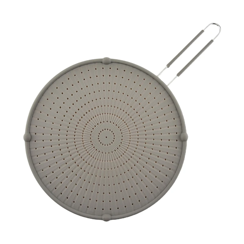 

Silicone Splatter Screen Guard Heat Resistant Nonstick Oil Grease Pan Lid Cover Strainer Drain Board Frying Pot Mat