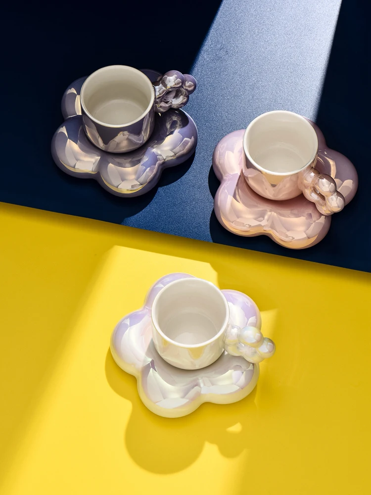 

Популярные в скандинавском стиле наборы посуды керамические чайные чашки и блюдца кофейная чашка Цветочная чайная чашка послеобеденный чай Кружка для кофейни