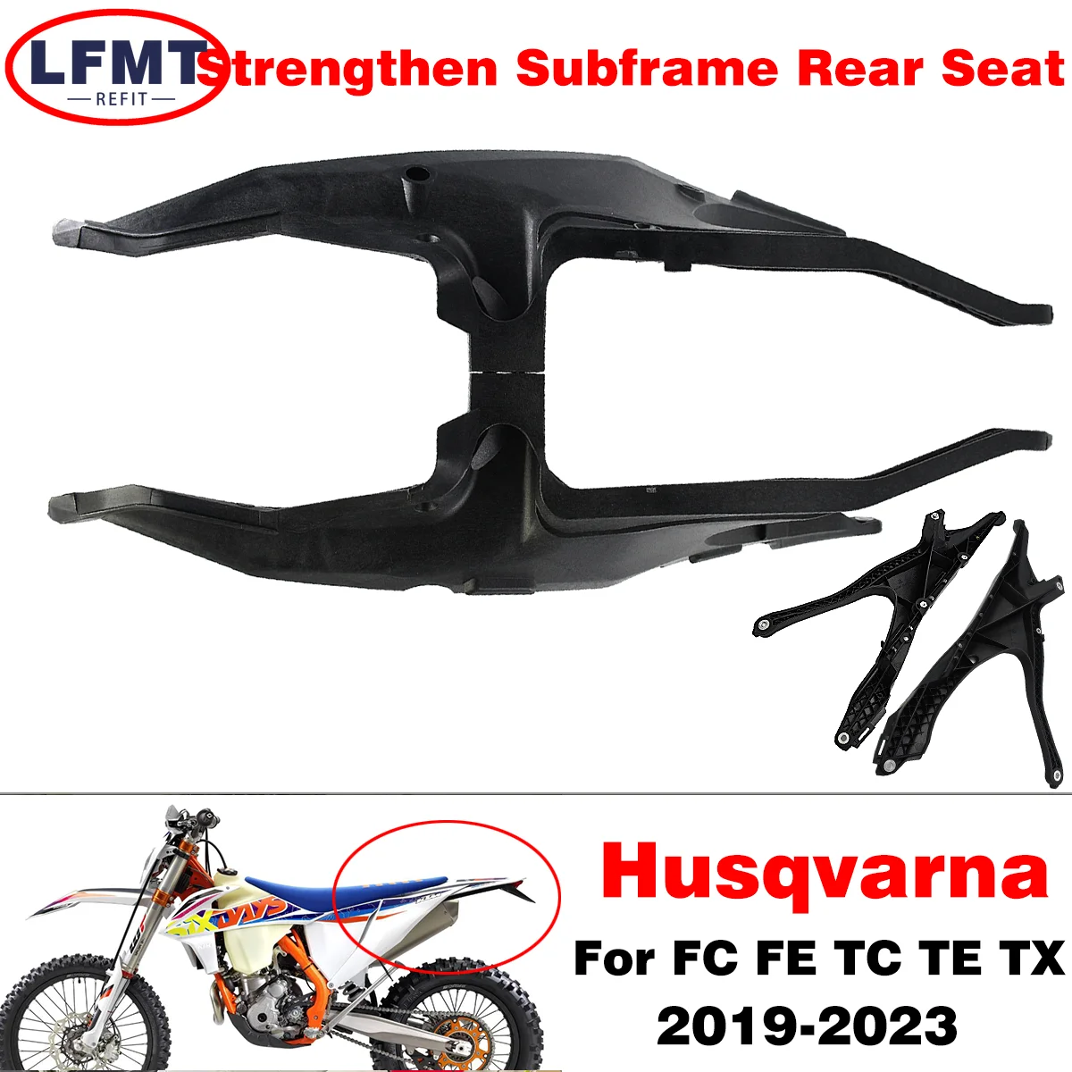 

2023 New Strengthen Subframe Rear Seat Support Frame Tailstock Mount For HUSQVARNA FC FE FS FX TC TE TX 250 350 450 2019-2022