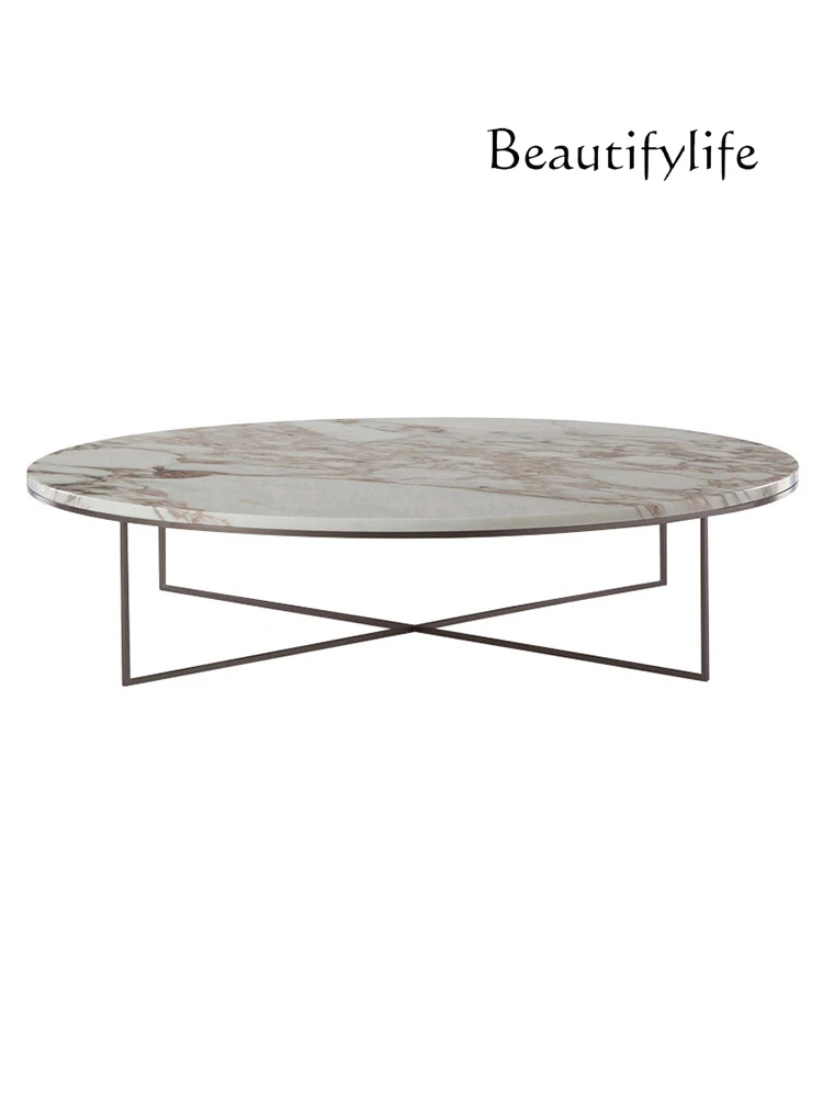 

Italian Minimalist Coffee Table Living Room Height Combination Modern Small Apartment Villa Light Luxury round Coffee Table