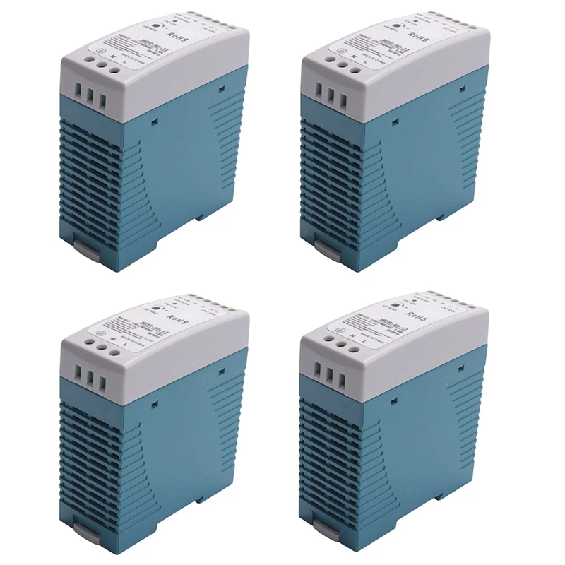 

4X MDR-60 12V 60W Din Rail Power Supply Ac-Dc Driver Voltage Regulator Power Suply 110V 220V