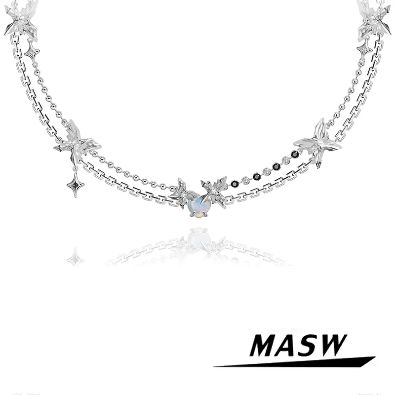 MASW Original Design Elegant Temperament Jewelry High Quality Brass Thick Silver Plated Butterfly Necklace For Women Girl Gift
MASW Original Design Elegant Temperament Jewelry High Quality Brass Thick Silver Plated Butterfly Necklace For Women Girl Gift