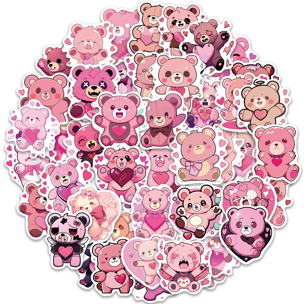 10/25/50PCS Cute Love Teddy Bear Sticker Cartoon Pink Bear Hand Account Guitar Skateboard Sticker Laptop Skin Children's Toys
10/25/50PCS Cute Love Teddy Bear Sticker Cartoon Pink Bear Hand Account Guitar Skateboard Sticker Laptop Skin Children's Toys