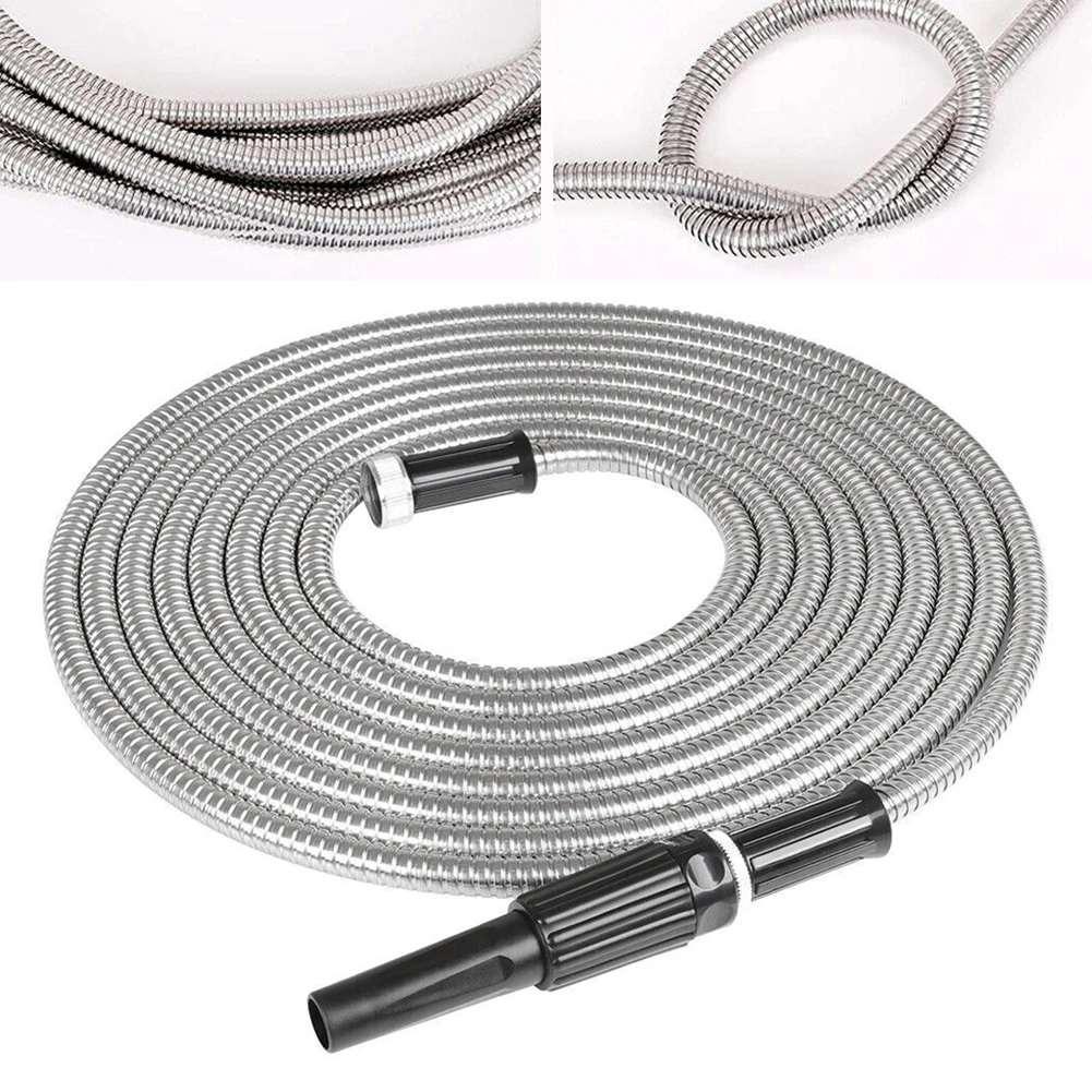 Lightweight Flexible Metal Garden Water Hose, 25FT Stainless Steel Water Hose for Powerful Stream, Durable and Rust Resistant
Lightweight Flexible Metal Garden Water Hose, 25FT Stainless Steel Water Hose for Powerful Stream, Durable and Rust Resistant