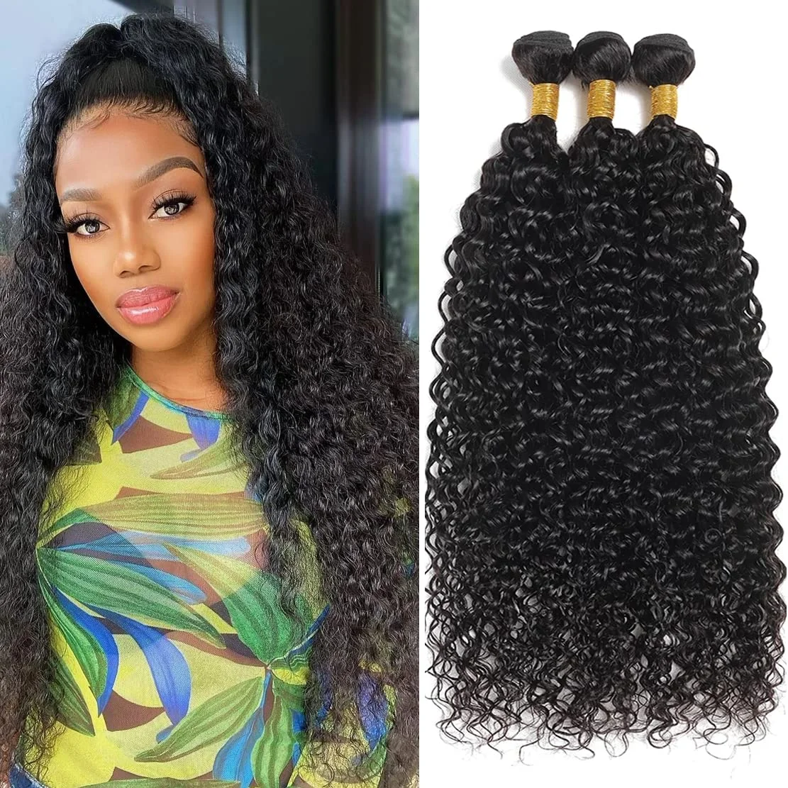 

Water Wave Bundles 100% Unprocessed Brazilian Virgin Human Hair Weave 1/3/4 Bundles Deal Loose Deep Wave Curly Hair 100g/pc