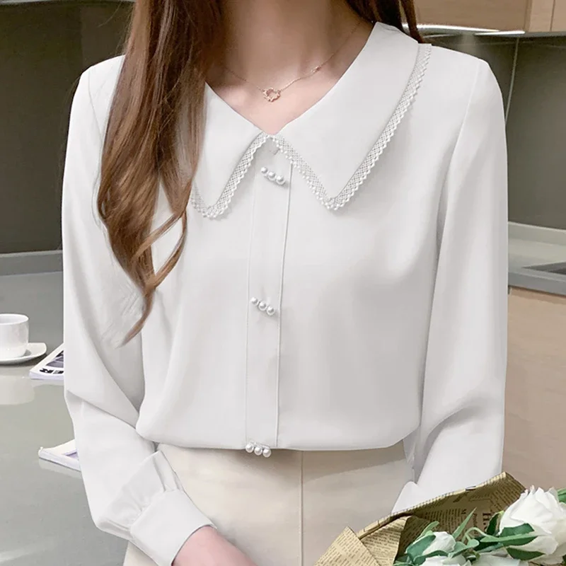 Fashion Long Sleeve Turn Down Collar Women Blouse Casual Chiffon Blouse Shirt Women Tops Blusas Mujer De Moda 2024 Blusa D655
Fashion Long Sleeve Turn Down Collar Women Blouse Casual Chiffon Blouse Shirt Women Tops Blusas Mujer De Moda 2024 Blusa D655