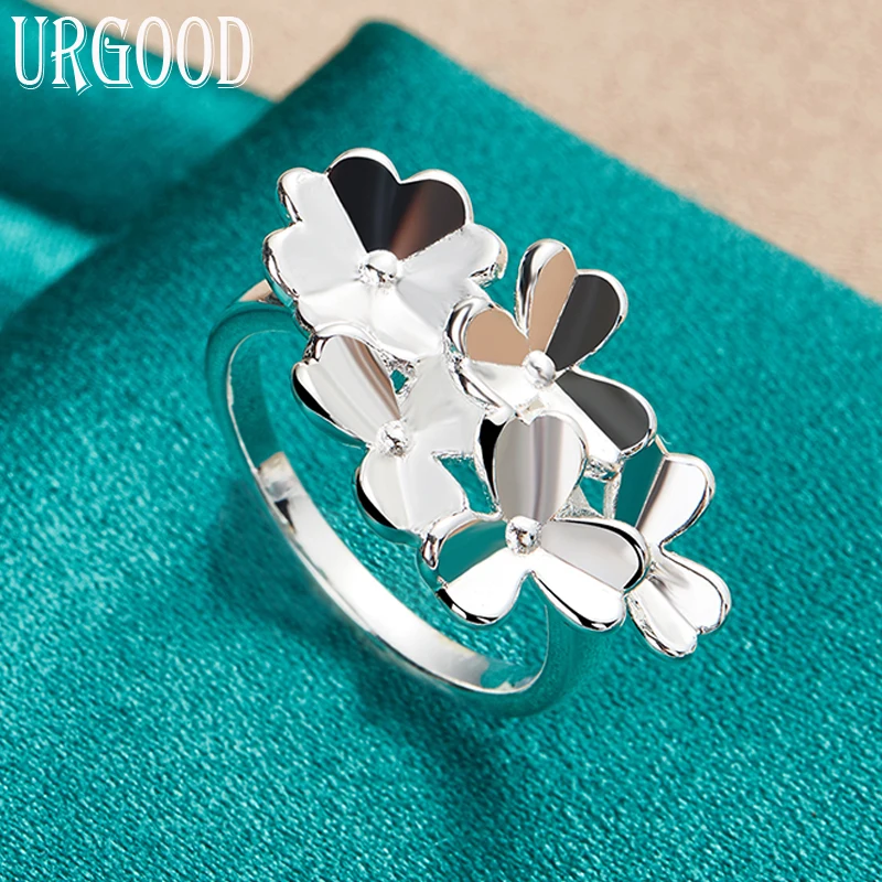 925 Sterling Silver Flowers Ring For Women Man Party Engagement Wedding Romantic Fashion Jewelry Gift
925 Sterling Silver Flowers Ring For Women Man Party Engagement Wedding Romantic Fashion Jewelry Gift