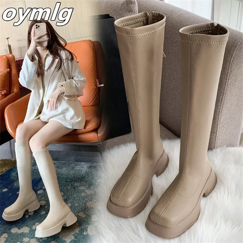 

But knee elastic skinny boots small tall knight boots thick bottom heightening long boots women shoes for women