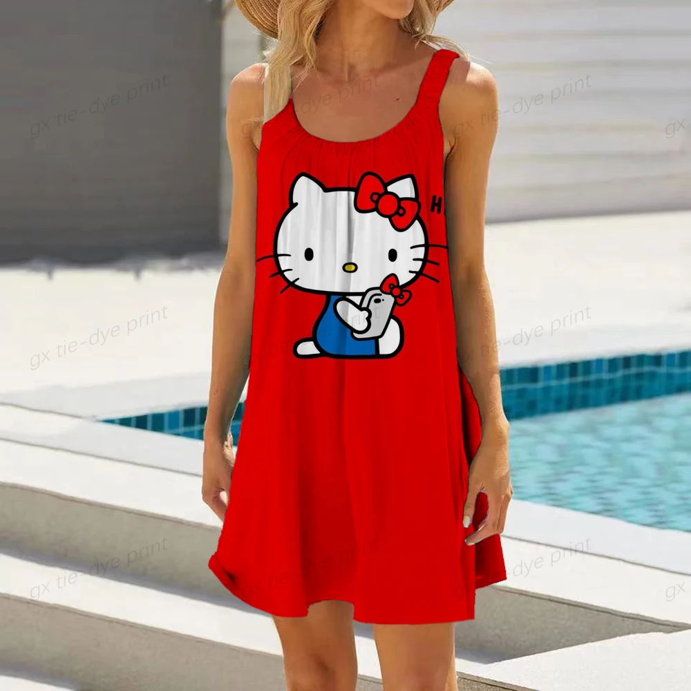 2023 Hello Kitty Leopard 3D Print Beach Dress Sleeveless Sexy Dresses Bikini Summer Holiday Beachwear Casual Suspender Dress
2023 Hello Kitty Leopard 3D Print Beach Dress Sleeveless Sexy Dresses Bikini Summer Holiday Beachwear Casual Suspender Dress