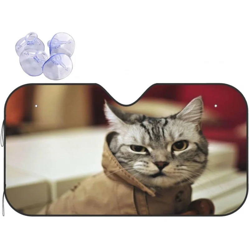 Cool Cat Car Sunshade Windshield Sun Shade Foldable Car Front Window Sunshade for Most Sedans SUV Truck Blocks Max Uv
Cool Cat Car Sunshade Windshield Sun Shade Foldable Car Front Window Sunshade for Most Sedans SUV Truck Blocks Max Uv