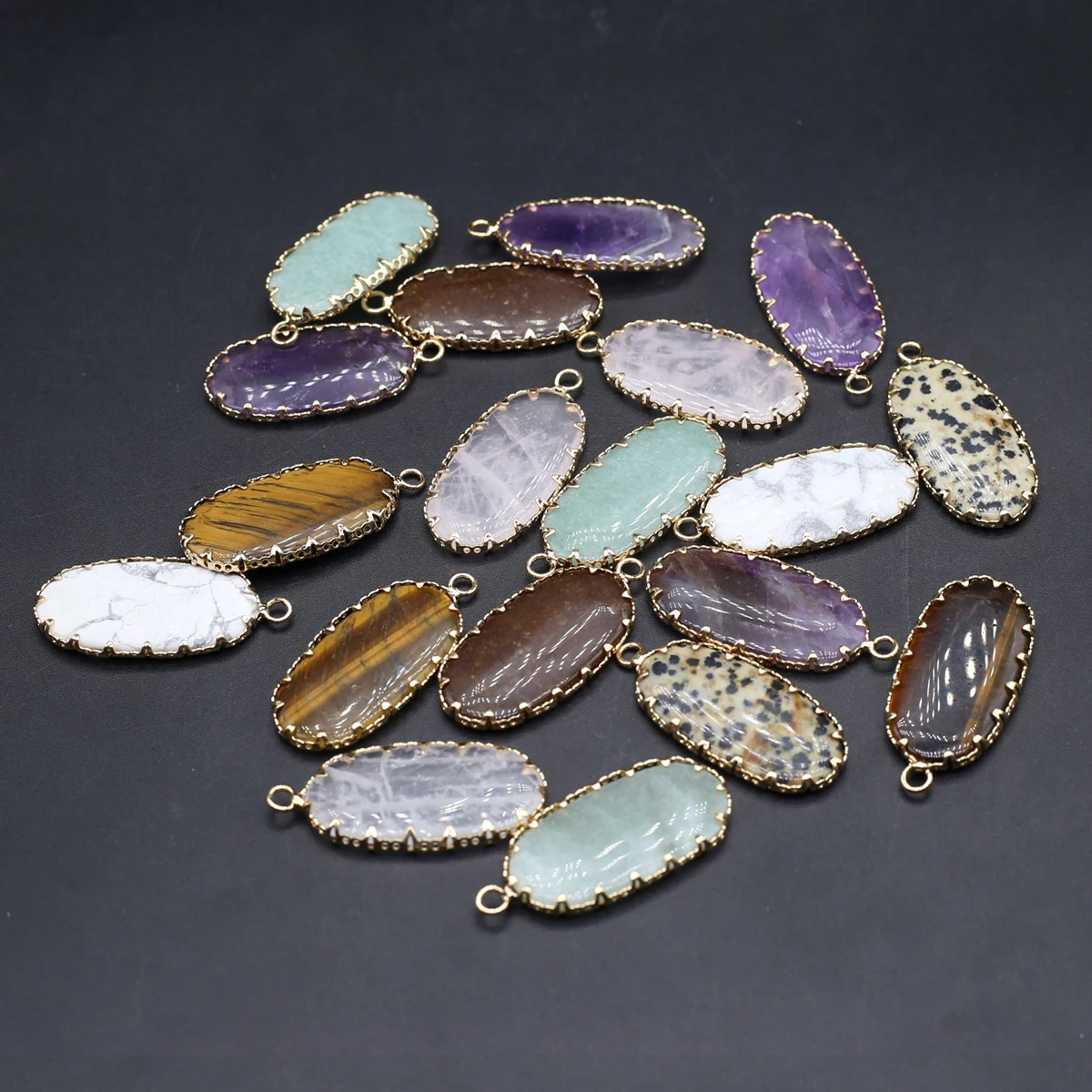 Fine Natural Stone Pendants Gold Plated Amethyst Amazonite Charms for Jewelry Making Diy Women Necklace Earring Gifts
Fine Natural Stone Pendants Gold Plated Amethyst Amazonite Charms for Jewelry Making Diy Women Necklace Earring Gifts