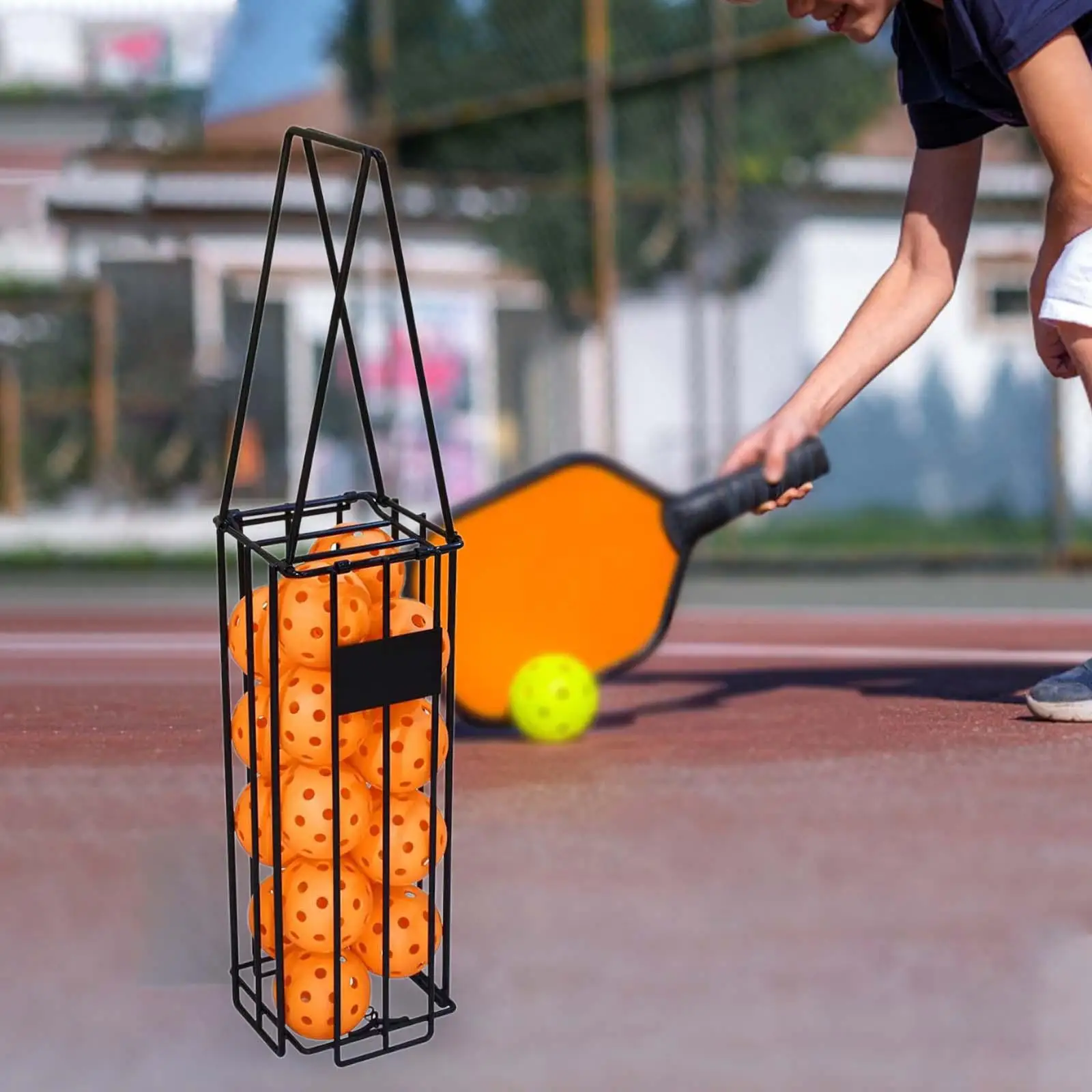 

Pickleball Picker Lightweight Large Capacity Picking Balls Portable Training Practicing Storage Container for Outdoor Sport Gym