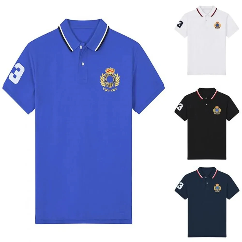 2024 Summer Men's Cotton Embroidered Lapel Short-sleeved Fashion Business Casual POLO Shirt
2024 Summer Men's Cotton Embroidered Lapel Short-sleeved Fashion Business Casual POLO Shirt