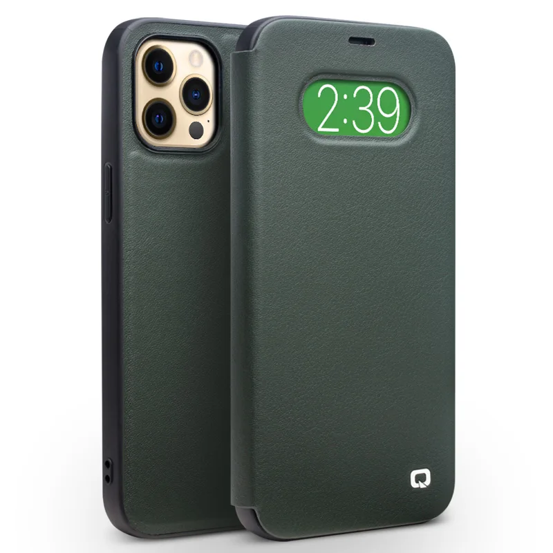 Оригинальный модный флип-чехол QIALINO из натуральной кожи для iPhone12 Pro Max, тонкий чехол для телефона ручной работы с окошком для просмотра
Оригинальный модный флип-чехол QIALINO из натуральной кожи для iPhone12 Pro Max, тонкий чехол для телефона ручной работы с окошком для просмотра
