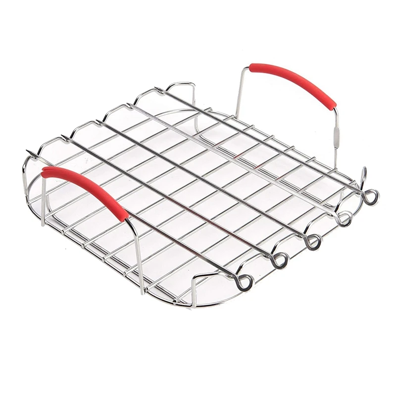 Versatile Grilling Rack Stainless Steel Double Layer Rack With Skewers Steaming Drain Oil Holder
Versatile Grilling Rack Stainless Steel Double Layer Rack With Skewers Steaming Drain Oil Holder