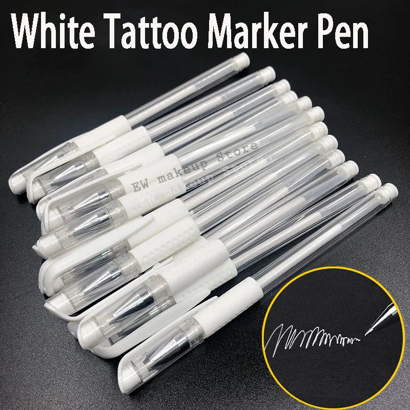 

Белый маркер для татуировок, 3d-микроблейдинг, бровей, губ, тату-маркер, ручка для перманентного макияжа, водонепроницаемый маркер, карандаш, товары для татуировок
