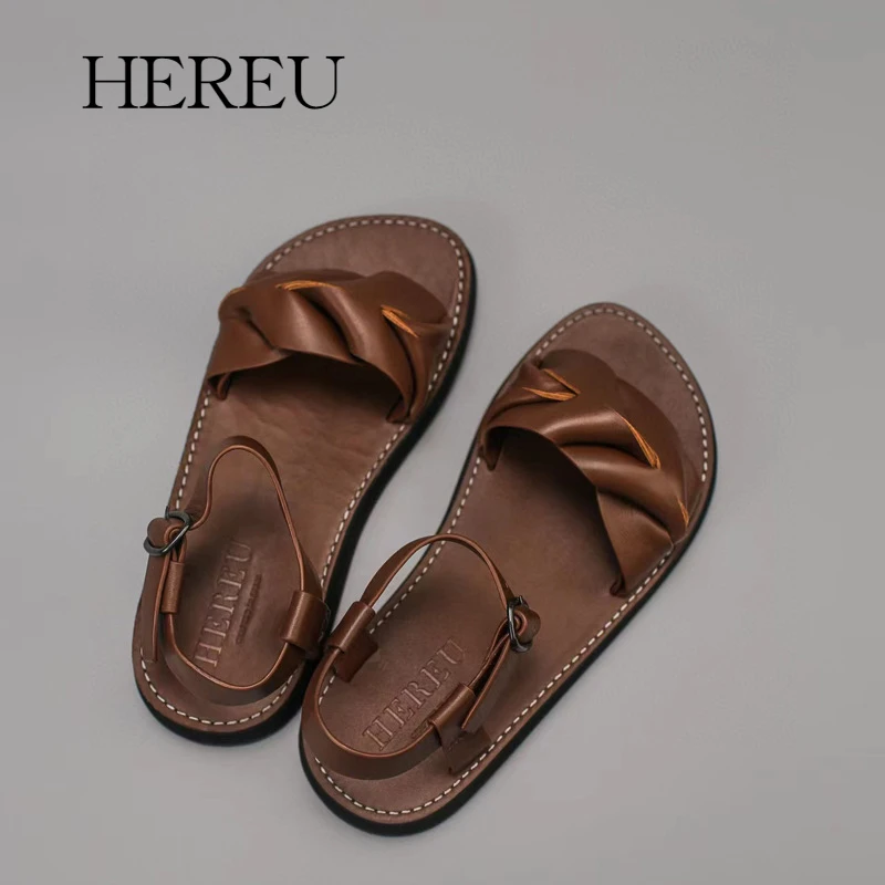 Hereu Retro Strap Sandals Handmade Strap Buckle Woven Twisted Design Women's Shoes Women Shoes Luxury Sandals
Hereu Retro Strap Sandals Handmade Strap Buckle Woven Twisted Design Women's Shoes Women Shoes Luxury Sandals