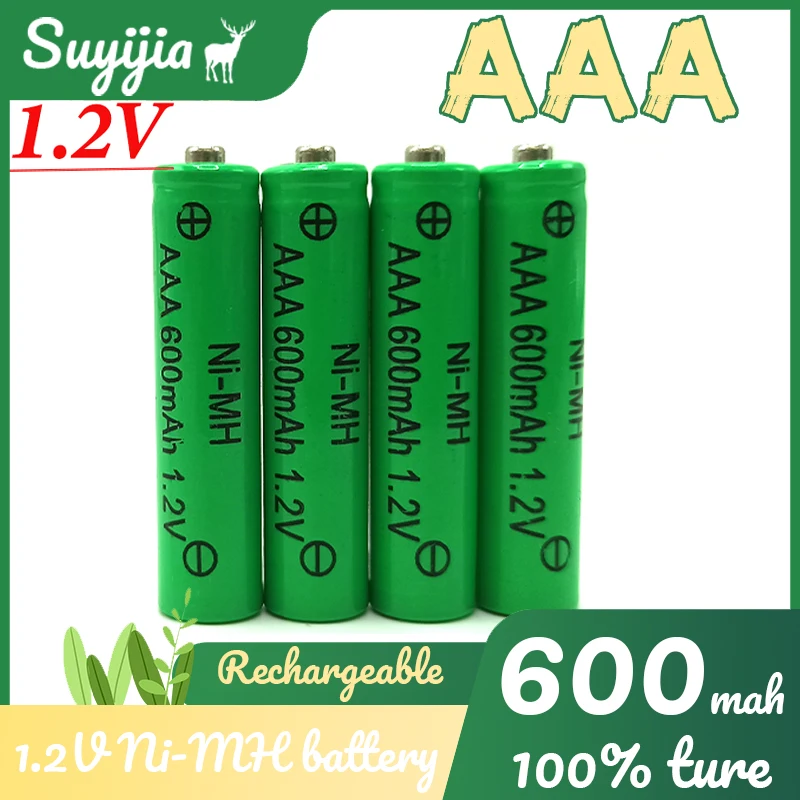 1.2V 600mAh AAA NI-MH Battery Toy Flashlight Remote Control Clock Shaver Electric Toothbrush Replacement Rechargeable Batteries
1.2V 600mAh AAA NI-MH Battery Toy Flashlight Remote Control Clock Shaver Electric Toothbrush Replacement Rechargeable Batteries