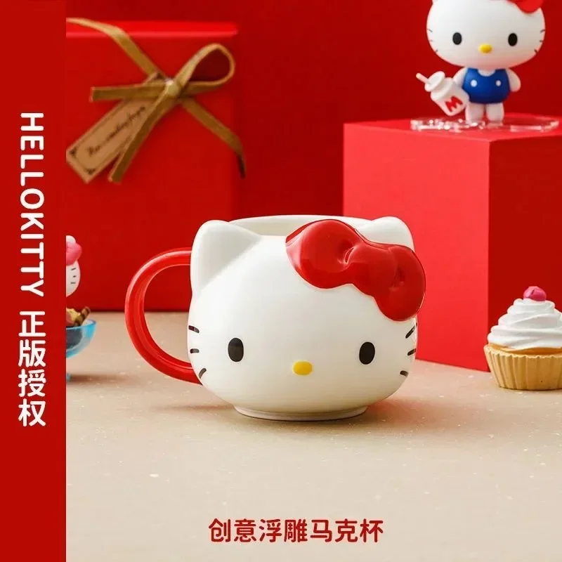 

Hello Kitty My Melody Black Beauty KEROKERO KEROPPI Mug Ceramic High Value Anime Three-dimensional Personalized Water Cup Gift