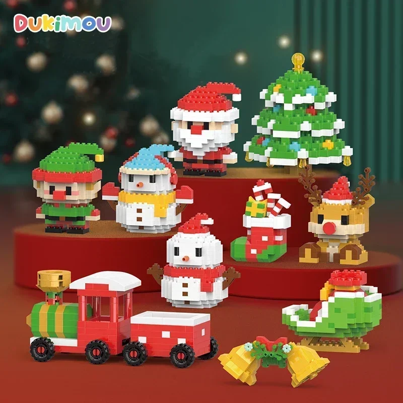 Mini Santa Claus Christmas Tree Building Blocks Spirit Elk Snowman Train Sled Holiday Decoration Assembly Brick Kids Toys Gift
Mini Santa Claus Christmas Tree Building Blocks Spirit Elk Snowman Train Sled Holiday Decoration Assembly Brick Kids Toys Gift