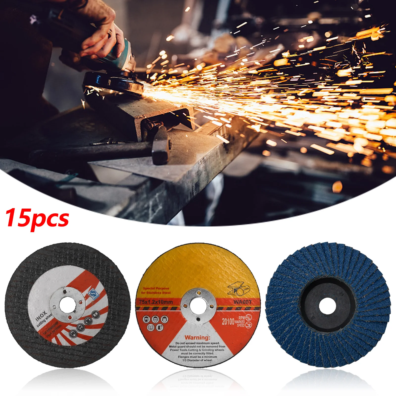 Circular Resin Saw Blade 15 Pieces 75mm*10mm Hole Grinding Wheel Angle Grinder Cutting Disc Cutting Blade Set
Circular Resin Saw Blade 15 Pieces 75mm*10mm Hole Grinding Wheel Angle Grinder Cutting Disc Cutting Blade Set
