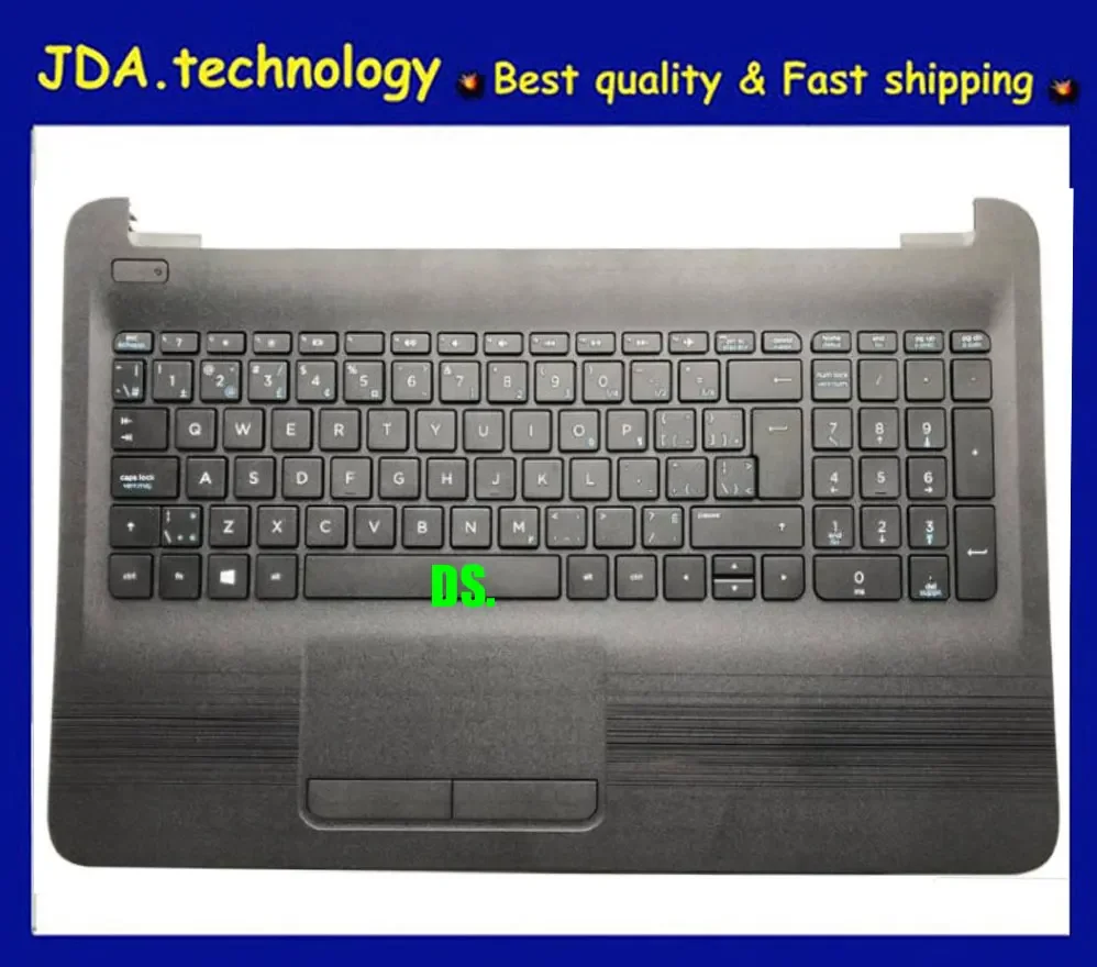 

New Palmrest topcase For HP PAVILION 15-AC AF AY AJ BA BD 250 255 256 G4 G5 TPN-C125 EUR keyboard upper cover touchpad