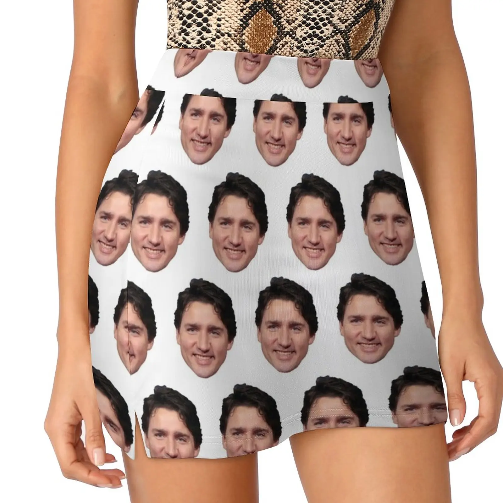 

Justin Trudeau face Light proof trouser skirt Kawaii fashion women's summer dress 2024